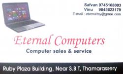 ETERNAL COMPUTERS, COMPUTER SALES & SERVICE,  service in Thamarassery, Kozhikode